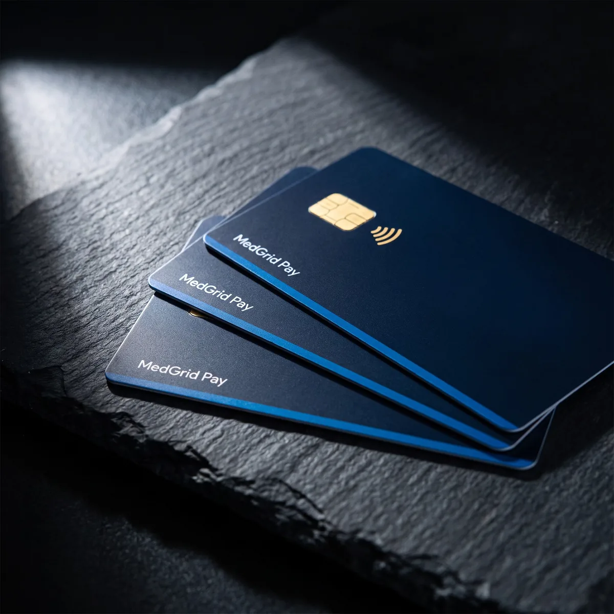 Three MedGrid Pay cards